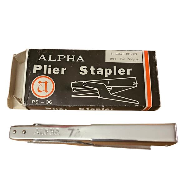 Vintage Alpha Plier Stapler PS-06 No Staples Included (gg237) - Picture 5 of 8